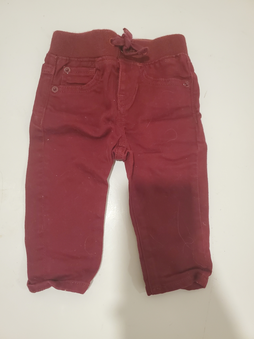 GAP 3-6 Month Maroon Drawstring Kids Joggers